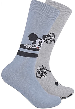 DISNEY Men’s 2 Pair Of MICKEY MOUSE & PLUTO Socks - Novelty Socks for Less