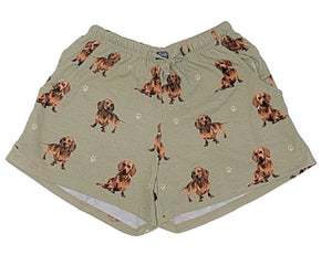 COMFIES LOUNGE PJ SHORTS Ladies DACHSHUND Dog By E&S PETS - Novelty Socks for Less