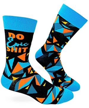 FABDAZ BRAND MEN’S DO EPIC SHIT SOCKS - Novelty Socks for Less