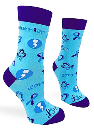 FABDAZ Brand Ladies SUICIDE PREVENTION AWARENESS Socks - Novelty Socks for Less