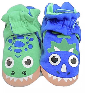 PALS SOCKS Brand Unisex T-REX & TRICERATOPS BABY BOOTIES (CHOOSE SIZE) - Novelty Socks for Less