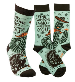 PRIMITIVES BY KATHY Unisex ‘FIND SOMEONE WHO UNDERSTANDS YOU’ Socks - Novelty Socks for Less