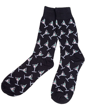 PARQUET Brand Men’s MARTINI DRINKS Socks - Novelty Socks for Less