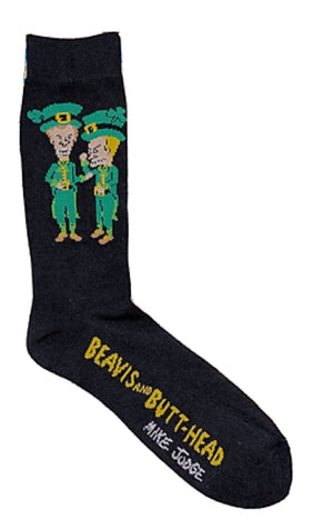 BEAVIS & BUTT HEAD Men’s Socks SAINT PATRICKS DAY - Novelty Socks for Less