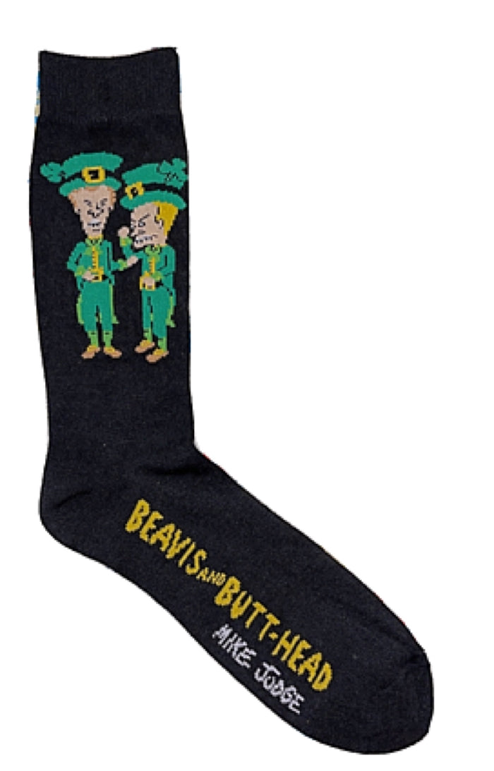 BEAVIS & BUTT HEAD Men’s Socks SAINT PATRICKS DAY