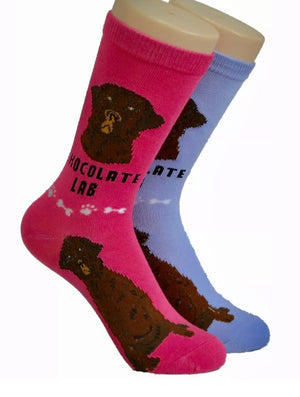 FOOZYS BRAND Ladies CHOCOLATE LAB Socks - Novelty Socks for Less