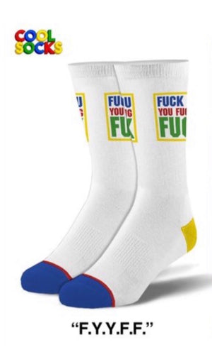 COOL SOCKS Brand Mens F.Y.Y.F.F. Socks - Novelty Socks for Less