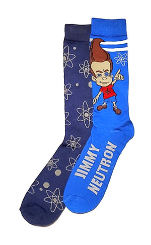 JIMMY NEUTRON Men’s 2 Pair Socks - Novelty Socks for Less