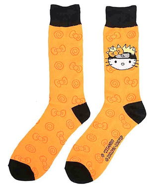 SANRIO X NARUTO Men’s 5 Pair Crew Socks BIOWORLD Brand - Novelty Socks for Less
