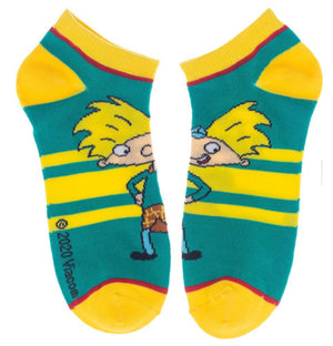 NICKELODEON Ladies 5 Pair Of Ankle Socks REPTAR, ROCKO,BIOWORLD Brand - Novelty Socks for Less