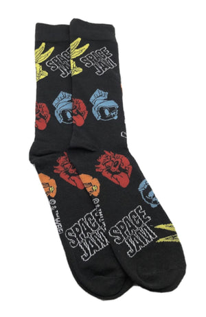 LOONEY TUNES SPACE JAM Men’s Socks BUGS BUNNY, TAZ, MARVIN - Novelty Socks for Less
