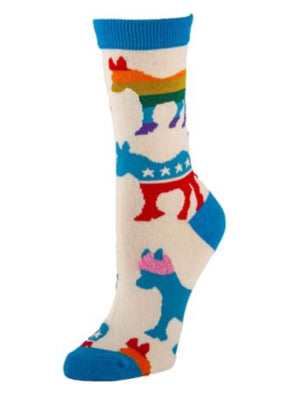 Oooh Yeah Brand Ladies DEMOCRAT Socks - Novelty Socks for Less