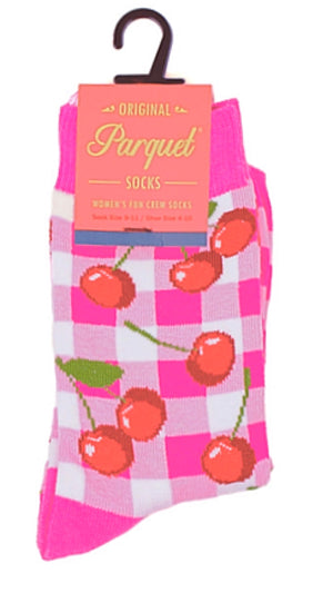 PARQUET Brand Ladies CHERRIES Socks - Novelty Socks for Less
