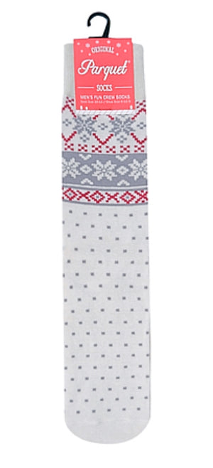 PARQUET Brand Men’s CHRISTMAS WINTER Pattern Socks - Novelty Socks for Less