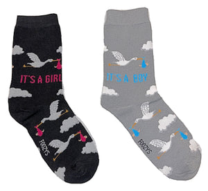 FOOZYS BRAND LADIES NEW MOM SOCKS CHOOSE ‘IT’S A BOY OR GIRL’ - Novelty Socks for Less