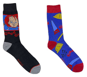 CHUCKY Men’s 2 Pair Of Socks ‘GOOD GUY’ - Novelty Socks for Less