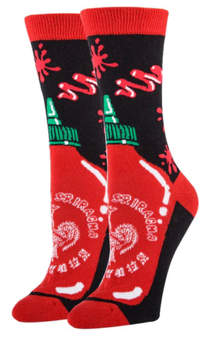 OOOH YEAH Brand Ladies HOT SAUCE Socks AWESOME SAUCE - Novelty Socks for Less