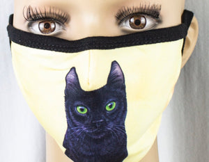 E&S Pets Brand BLACK CAT Adult Face Mask Cover - Novelty Socks for Less