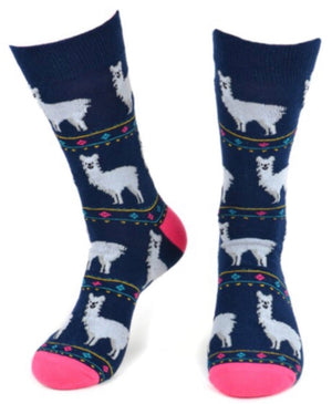 Parquet Brand Men’s LLAMAS, ALPACAS Socks (CHOOSE COLOR) - Novelty Socks for Less