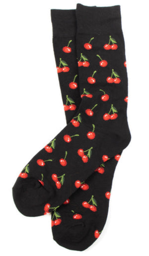 PARQUET Brand Men’s CHERRIES Socks - Novelty Socks for Less