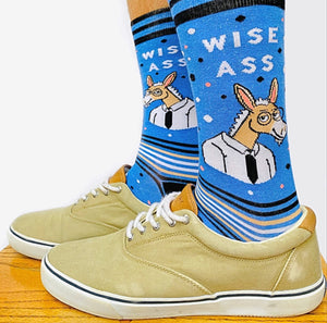 GROOVY THINGS Brand Men’s ‘WISE ASS’ Socks - Novelty Socks for Less