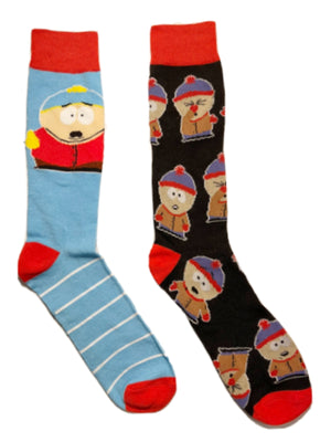 SOUTH PARK Mens 2 Pair Of Socks STAN MARSH & ERIC CARTMAN - Novelty Socks for Less
