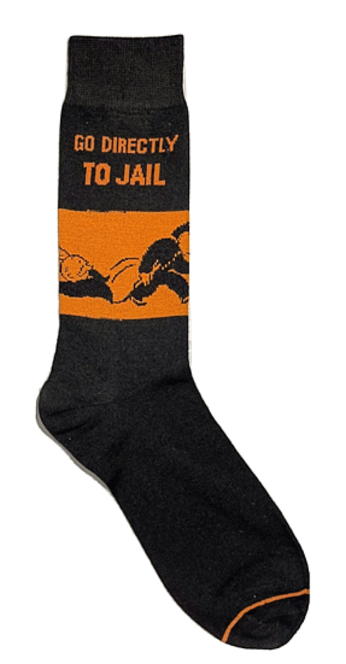 MONOPOLY Men's POLICE, ‘GO DIRECTLY TO JAIL’ Socks
