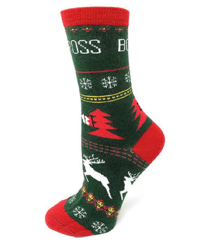 OOOH YEAH BOB ROSS Ladies XMAS - Novelty Socks for Less