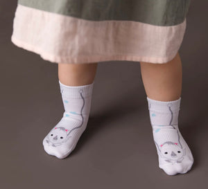 SQUID SOCKS Brand Unisex INFANT/TODDLER 3 Pair Of STAY ON Socks ‘CORA COLLECTION’ - Novelty Socks for Less