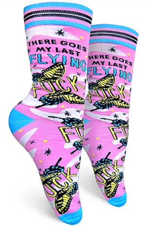 GROOVY THINGS Ladies ‘THERE GOES MY LAST FLYING FUCK’ Socks - Novelty Socks for Less