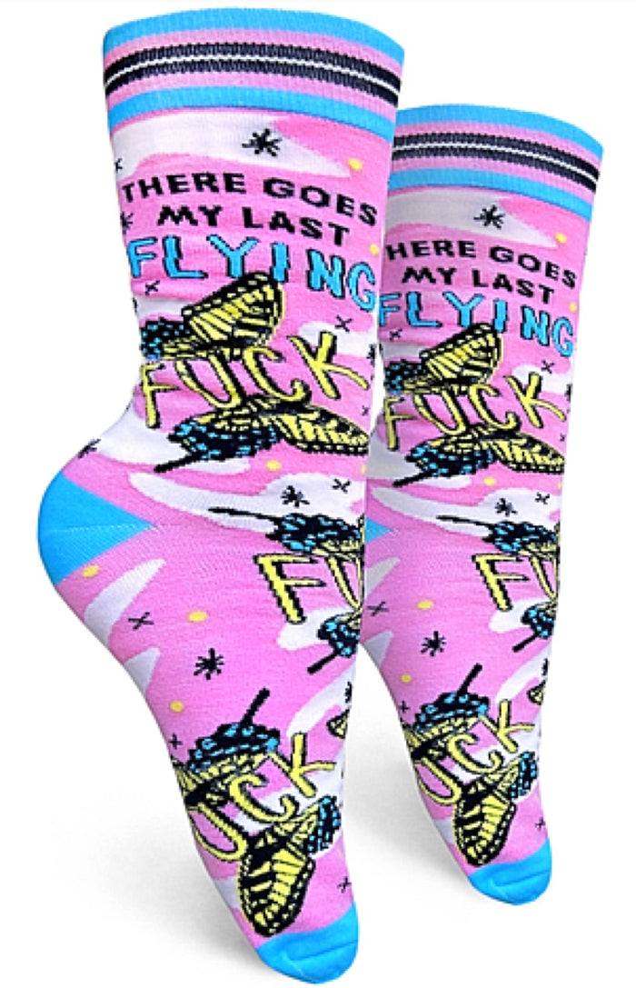 GROOVY THINGS Co. Brand Ladies ‘THERE GOES MY LAST FLYING FUCK’ Socks