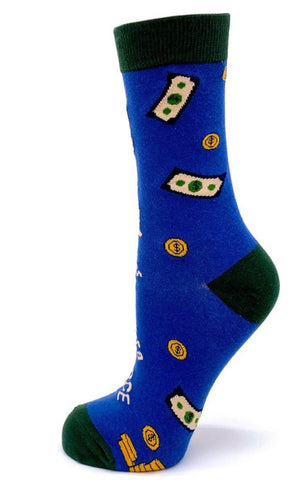 FABDAZ Brand Ladies WHOEVER SAID MONEY CAN’T BUY HAPPINESS NEVER PAID FOR A DIVORCE Socks - Novelty Socks for Less