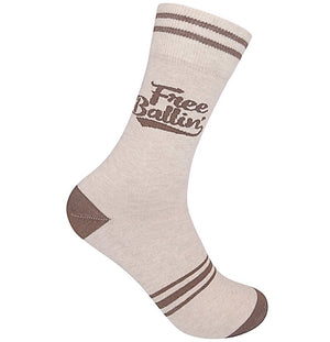 FUNATIC BRAND Unisex Socks ‘FREE BALLIN’ - Novelty Socks for Less