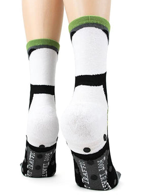 FOOT TRAFFIC Ladies PANDA BEAR NON-SKID SLIPPERS - Novelty Socks for Less