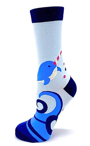 FABDAZ Brand Ladies NARWHAL Socks ‘FEELING A TAD STABBY TODAY’ - Novelty Socks for Less