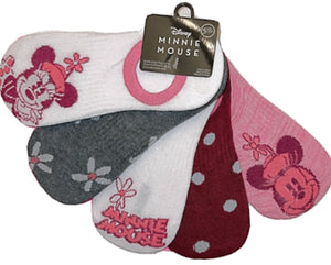 DISNEY Ladies MINNIE MOUSE Ladies 5 Pair Of No Show Liner Socks - Novelty Socks for Less