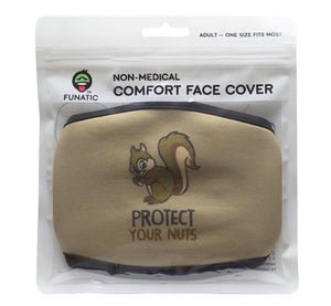 FUNATIC BRAND ADULT FACE MASK COVER ‘PROTECT YOUR NUTS’ - Novelty Socks for Less