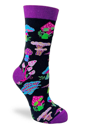 FABDAZ Brand Ladies TRIPPY MUSHROOMS Socks - Novelty Socks for Less