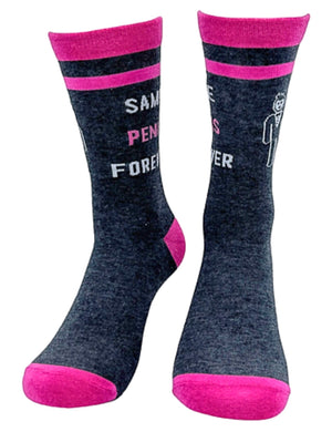 CRAZY DOG Brand Ladies BACHELORETTE WEDDING Socks ‘SAME PENIS FOREVER’ - Novelty Socks for Less