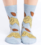 GOOD LUCK SOCK Ladies CHICKEN & WAFFLES - Novelty Socks for Less