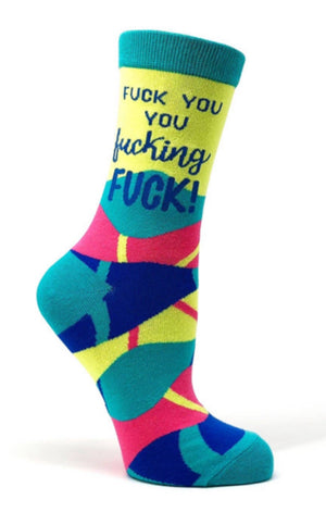 FABDAZ Brand Ladies FUCK YOU YOU FUCKING FUCK! Socks - Novelty Socks for Less