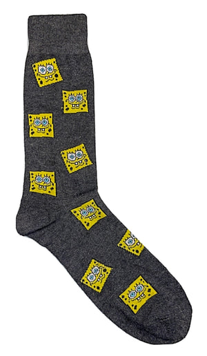 SPONGEBOB SQUAREPANTS Men’s Socks Dark Gray - Novelty Socks for Less