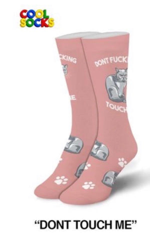 COOL SOCKS Ladies Cat DON’T TOUCH ME - Novelty Socks for Less