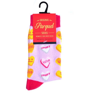 PARQUET BRAND Ladies HEART SHAPED CANDY Socks - Novelty Socks for Less