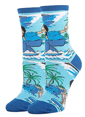 BOB ROSS Ladies ‘WAVES’ Socks OOOH YEAH Brand - Novelty Socks for Less