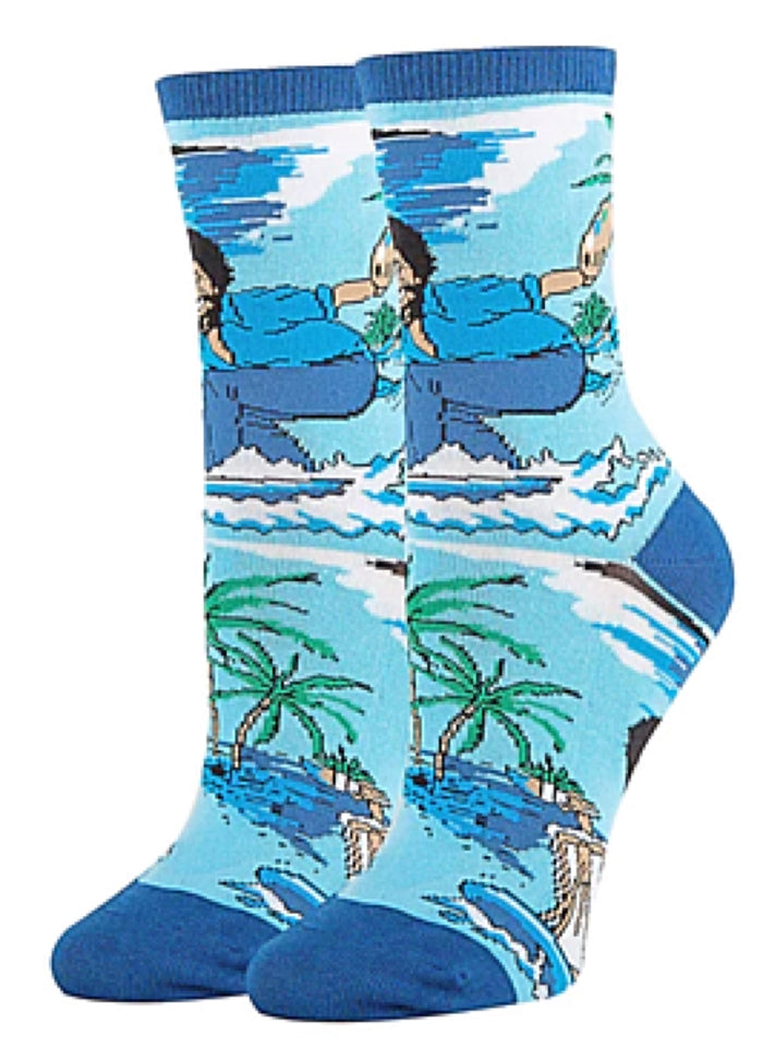 BOB ROSS Ladies ‘WAVES’ Socks OOOH YEAH Brand