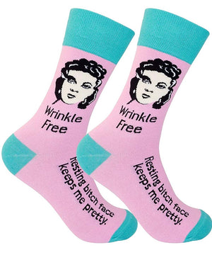 FUNATIC Brand RESTING BITCH FACE Socks - Novelty Socks for Less