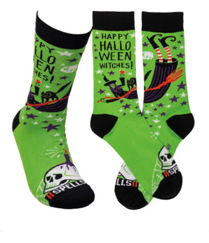 PRIMITIVES BY KATHY Unisex ‘HAPPY HALLOWEEN WITCHES’ - Novelty Socks for Less