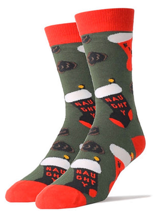 OOOH YEAH BRAND Mens CHRISTMAS 'NAUGHTY OR NICE' Socks - Novelty Socks for Less