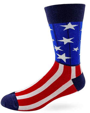FABDAZ BRAND MEN’S AMERICAN FLAG SOCKS ‘FREE AS FUCK’ - Novelty Socks for Less